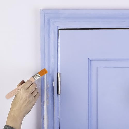 20 Stück Flachpinsel, Lack Pinsel, Borstenpinsel, Fensterpinsel Mit Holzgriff, Lasurpinsel für Farben, Kunst, Malerbedarf, Lacke, Malerei, DIY Streichen von Wänden - 14cm