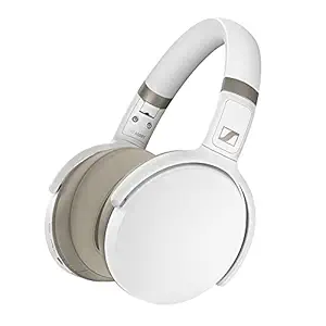 Sennheiser HD 450BT (ANC) Bluetooth 5.0 Wireless Over Ear Headphone with Mic, Designed in Germany, Alexa Built-in - Active Noise Cancellation, 30h Battery,Fast Charging, Foldable, 2Yr WARRANTY - White
