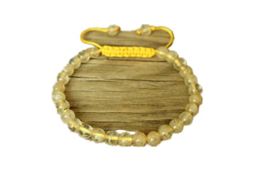 Bracelet en citrine de qualité supérieure avec perles lisses 6mm de LKBEADS