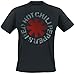 Red Hot Chili Peppers Stencil Black Männer T-Shirt schwarz L 100% Baumwolle Band-Merch, Bands