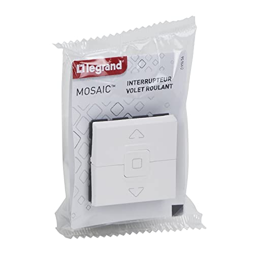 Interrupteur volets Legrand Mosaic blanc commande store intérieur - 3