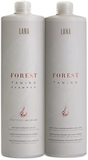 Lana Brasiles | Forest Tanino Duo Deep Clean Shampoo And Smoothing Hair Treatment | All Hair Types | Smooth And Natural | (Set of 2) (1000 ml / 33.8 fl.oz)