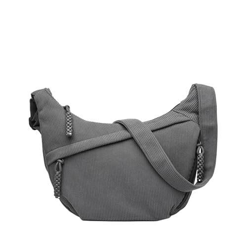 Corduroy Tote Bag Soft Slouchy Corduroy Hobo Bag Soft Shoulder Purse Casual Crossbody Bag with Zipper Pockets for Women 2025