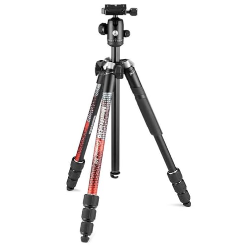 Trépied Manfrotto Element MII rouge en aluminium pour éliminer le flou de bougé