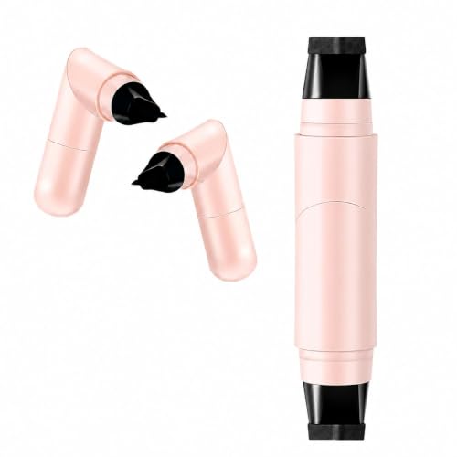 Image of Dual Head Winged Eyeliner Stamp Pen with Rotating Tip, Waterproof Smudge Resistant Cat Eye Makeup Tool, Long Lasting Liquid Eyeliner Applicator for Beginners and Women Daily Beauty