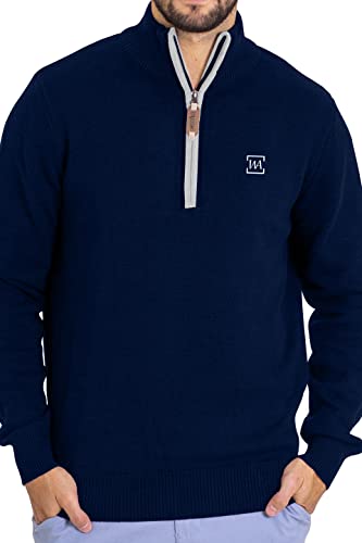 Pull de golf manches longues mi-saison coton pour homme - 4