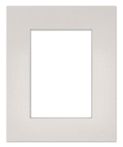 16x20 Mat Bevel Cut for 13x16 Photos - Acid Free Golf Ball Texture Precut Matboard - For Pictures, Photos, Framing - 4-ply Thickness