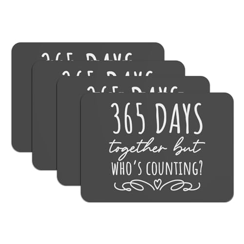 Sets de table caoutchouc noir dessous table anniversaire mariage - 2