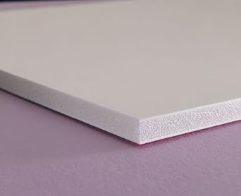 صفائح PVC موسعة من Celtec ، تشطيب سلس من الساتان ، سمك 6 مم ، عرض 24 بوصة &times; 48 بوصة ، أبيض