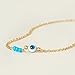 Gold Dainty Turquoise Anklet for Women,14K Gold Plated Cute Tiny Beaded Evil Eye Boho Beach Foot Chain Ankle Bracelet for Women on Summer