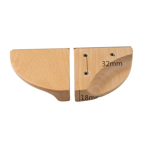 Poignées en bois massif au design quart de cercle supérieur pour meubles de rangement