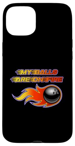 My Balls Are On Fire �{�[�����O�{�[�� ���t�� �ʔ����{�E���[ �X�}�z�P�[�X iPhone 15 Plus �p
