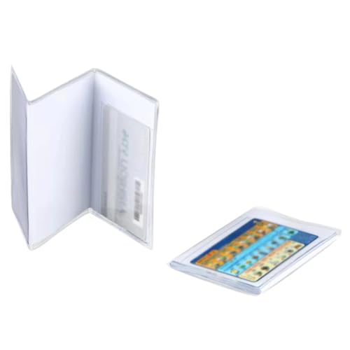 WHGFSOM - Custodia trasparente per libretto di circolazione dell'auto, 2 pezzi, con supporto per...