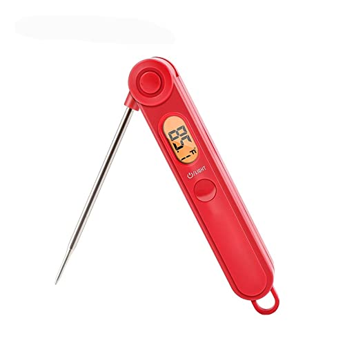 maipula Termómetro de Carne de cocción de Comida Digital instantánea con sonda de Acero Inoxidable Plegable de 4" Cover