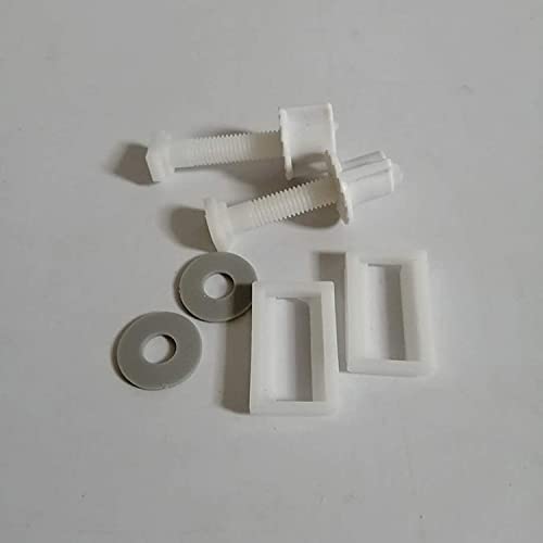 Image of MLD Replacement Plastic Screws fixing fitting kit repair tools Hinge Bolt Screw Hardware Kit Repair bottom installation for soft close Toilet Seat cover (Size 48 MM X 23 MM)