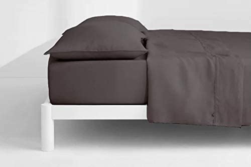 Us Comfort Zone 900-Thread-Count 100% Egyptian Cotton California Queen 4 Piece Sheet Set 16" Deep Pocket, Solid Dark Grey #TOP2