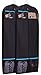 KIMBORA 60" Black Garment Bag Breathable Travel Storage with 2 Large Mesh Pockets and Carry Handles for Suits, Dresses, Coats, Tuxedos Cover (Pack of 2)