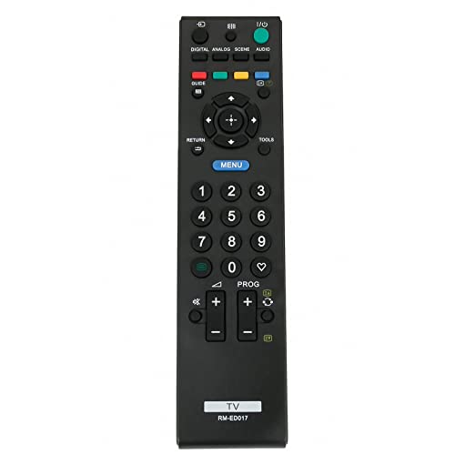 VINABTY RM ED017 Mando a Distancia de Repuesto para Sony Bravia TV KDL 32S5550 KDL 32S5600 KDL 32S5650 KDL 32L4000 KDL 32L4000K KDL 32P3550 KDL 32P3600 KDL 32P5550 KDL 32P5650 KDL 32S5500