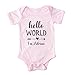 Personalized Handmade Hello World Baby Onesie®, Custom Newborn Outfit, Baby’s First Outfit, Pregnancy Announcement Gift, Baby Shower Onesie® Toddler Shirt