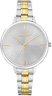 s.Oliver Armbanduhr Damen Quarzuhr Analog, mit Edelstahl Armband, Bicolor, 3 bar Wasserdicht, Kommt in Uhren Geschenk Box, 2033513
