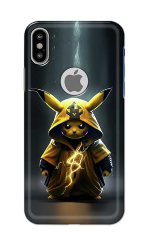 Image of PRINTFIDAA Printed Hard Back Cover Case for Apple iPhone X | iPhone 10 | iPhone Xs | iPhone 10s Logo View Back Cover (Cartoon Cat) -112