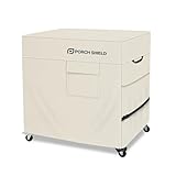 Porch Shield Waterproof 80-100 Qt Rolling Cooler Cart Cover Fits Most Patio Ice Chest Party Cooler Upto 43L x 22W x 32H inch