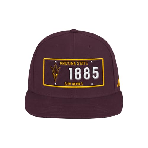 adidas Mens Arizona State Sun Devils Flat Brim Snapback Cap - Red - Size OSFM