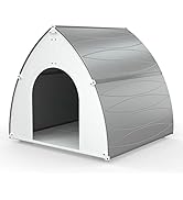 PALRAM Pets Rex Outdoor Dog House with Elevated Floor, Indoor Outdoor Durable Pet Shelter for Sma...