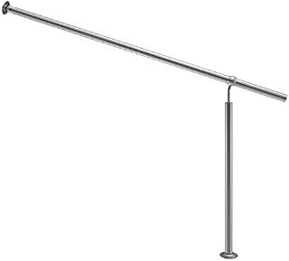 Monzana Stainless Steel Entrance Railing 160 cm Interior Exterior Mounting Material Handrail Wall Handrail Stair Railing