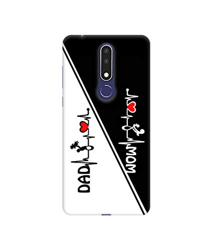 Image of Mom and Dad Lover Design 3D Printed Hard Back Case Cover for Nokia 3.1 Plus