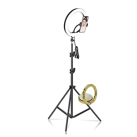 Iluminador Ring Light 26 cm USB com tripé 2.10 metros + Suporte Celular CBRN14606