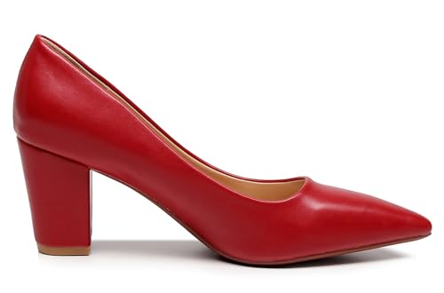 Image of VenusCelia Women's Lewin Pump Chunky Heel Shoe
