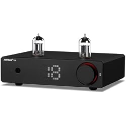 AIYIMA T20 Fully Balanced ECC83 Tube Preamplifier for Home Audio,XLR/RCA | 12V Trigger,& Swappable Op-Amp LME49720 &OPA1612,Digital Display,Remote,HiFi Preamp for 2/2.1 Theater Setup & D20 A20 series