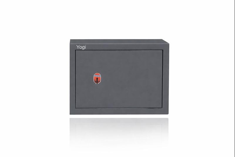 Mechanical Intelligent Deposit Safe Steel Household Mini Key Locker-(25 x 35 x 25) CM-Dark Grey