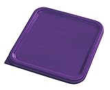 Rubbermaid Commercial Products 1980250 Square Plastic Food Storage Container, Purple, Lid (2 qt.- 8 qt.)