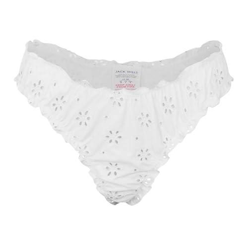 Image of Jack Wills Womens Broderie Bloomers Bikini Bottoms Sea Salt 10
