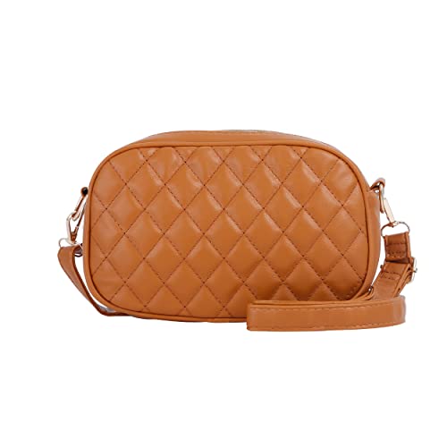 VK Lightweight Soft Quilted Vegan Leather Shoulder Bag for Women Classic Crossbody with Adjustable Strap and Top Zipper
