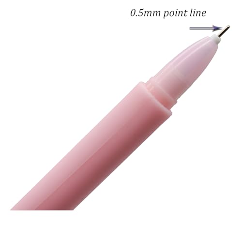 12 bolígrafos gel con tinta negra, punta fina 0.5mm miniatura 3