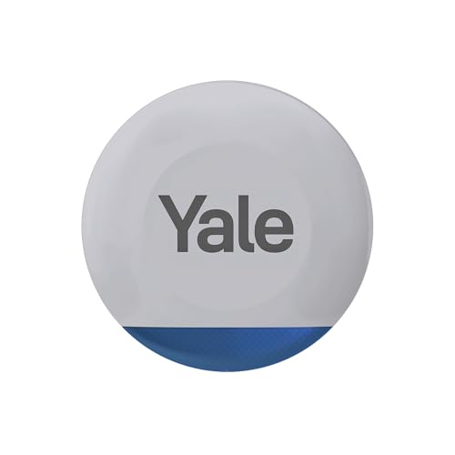 Yale Outdoor Siren Grey | Up to 100dB Adjustable Siren | Flashing LED Lights | Weatherproof | Real-time Alerts | Only Compatible with New Yale Smart Alarm