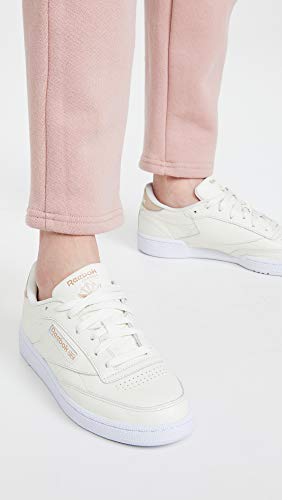 Image of Reebok womens Club C Sneaker, Chalk /Golden Bronze White, 6 US