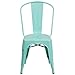 Flash Furniture Commercial Grade Mint Green Metal Indoor-Outdoor Stackable Chair