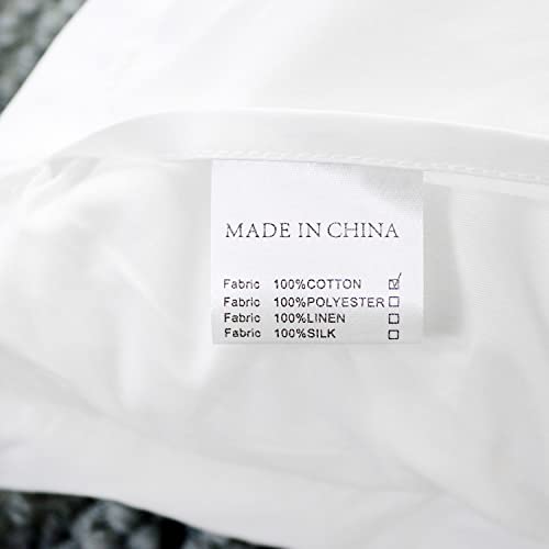 Lemfux 100% Cotton White Pillow Shams With Decorative Lines, Elegant Luxury Pillowcases For Bed Pillows, Ultra Comfortable Durable Pillow Covers With Envelope Closure (Queen Size, 2 Pack) #TOP7