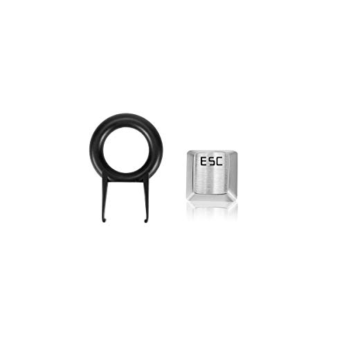 Fitlink Stainless Steel Metal Keycaps with Key Puller for Mechanical Keyboard Cherry Mx Switch(Esc,Silver)