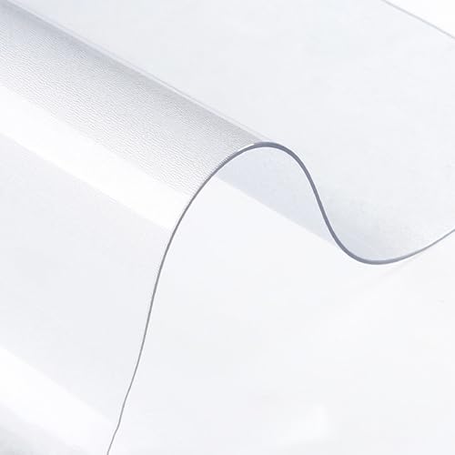 テーブルクロス 透明 エンボス加工 サイズ選択可能 長方形 テーブルマット 厚さ1.5mm 気泡なし つや消し ビニールクロス 耐油耐熱テーブルマット お手入れ簡単 電子レンジマット に使用される ダイニング オフィスチェア 家具の表面(30cm x 13