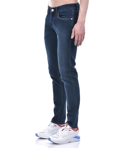 Image of Numero Uno Men's Grey Low Rise Skinny Fit Sustainable Jeans