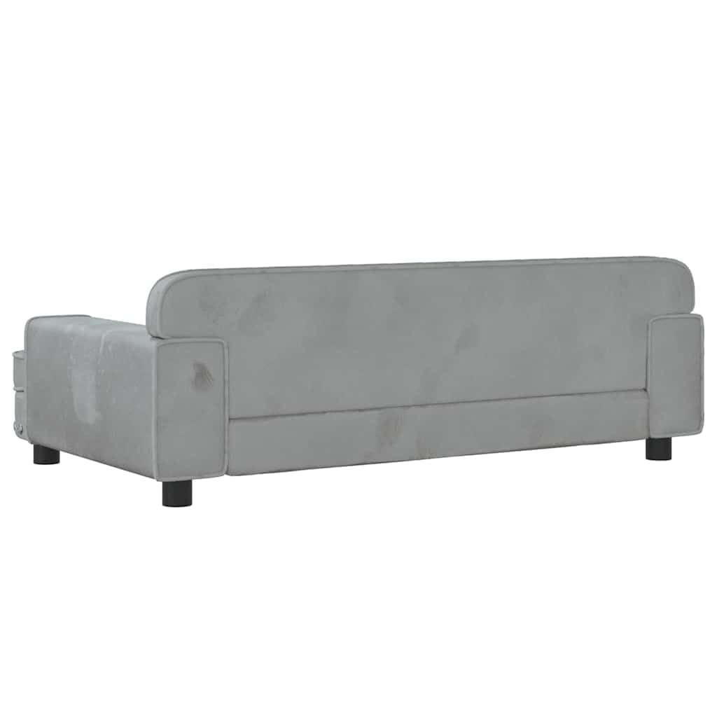 Cama para perro 90 cm Gris Terciopelo