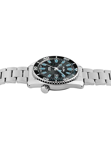 ALBA Stainless Steel Men Analog Wristwatch As9R71X1, Black Dial, Silver Band - Image 4
