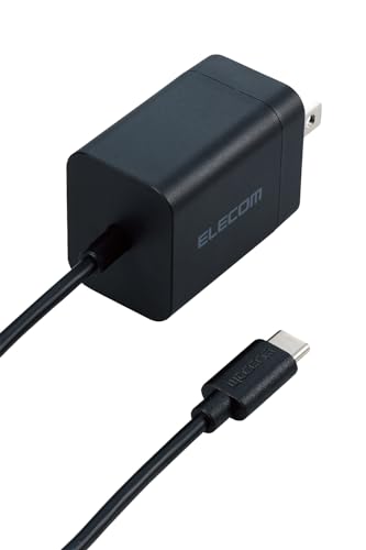 エレコム 充電器 Type-C ケーブル一体型 1.5m USB PD対応 20W PSE認証品 GaN採用 折りたたみ式プラグ ブラック MPA-ACCP6920BK