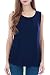 Smallshow Women's Maternity Nursing Tank Top Sleeveless Comfy Breastfeeding Clothes,Navy,Large