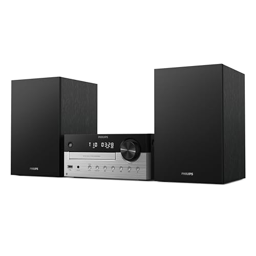 Philips TAM4205M2 Micro Hi-Fi System – 80W, Bass Reflex Speakers, CD, FM, USB, Audio-in, Bluetooth 5.4, Auracast, Digital Sound Control, Remote, Eco Packaging